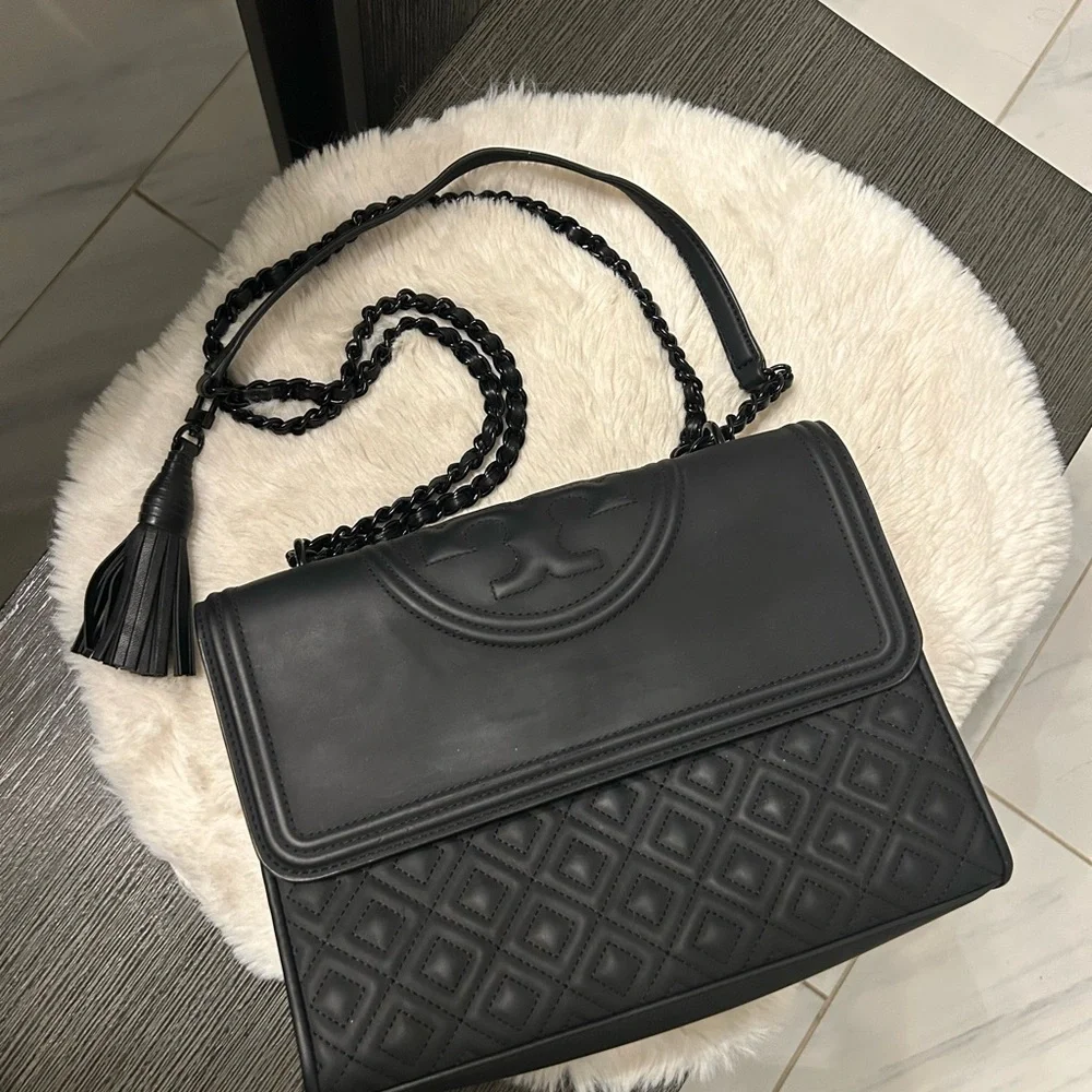 Tory Burch | Bags | Tory Burch Fleming Matte Black Leather  display picture 1